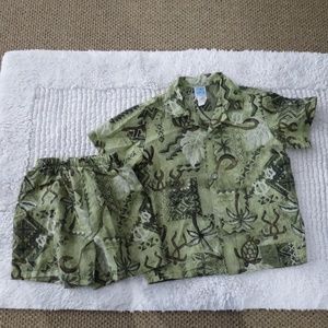 Kids 2 pc Hawaiian Shorts Set Made in Hawaii Size 5 KALA